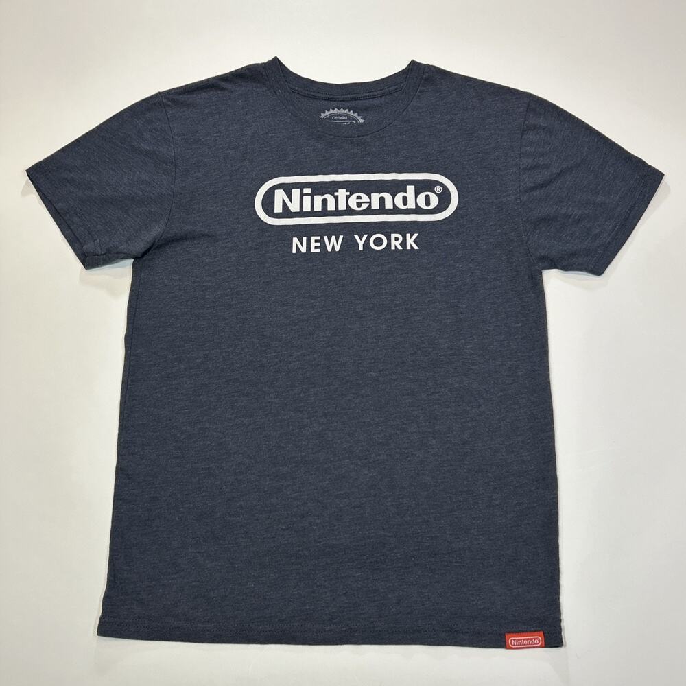 Nintendo New York T Shirt Mens Large Official Licensed Blue Graphic Gaming Tee